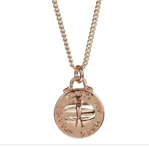 MARC BY MARC JACOBS rose gold turnlock pendant necklace